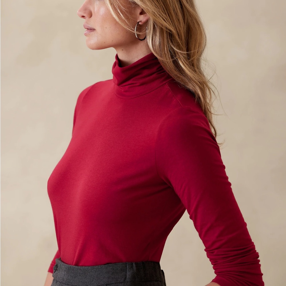 [Mango] Red Turtleneck Sweater